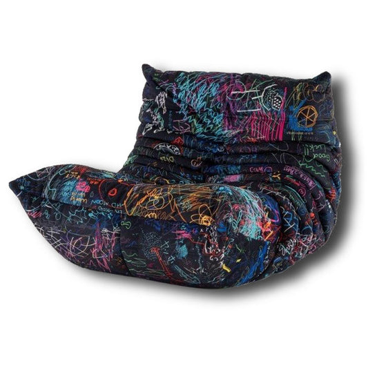 TOGO Sessel im Sonderstoff TAM NOIR