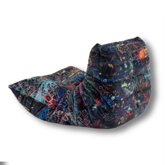 TOGO Sessel im Sonderstoff TAM NOIR